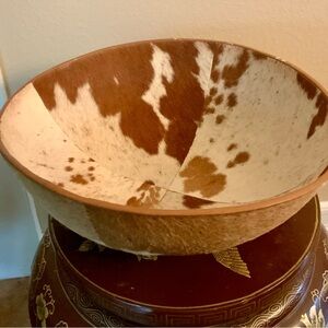 LILLIAN AUGUST….Cowhide large decorative Bowl